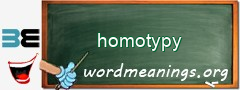 WordMeaning blackboard for homotypy
